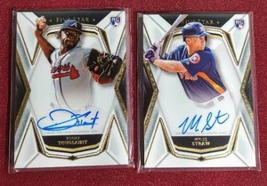 lot 219 image: (2) Topps Five Star Rookie Autograph Cards