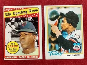 lot 231 image: (2) Rod Carew Cards - 1969 3rd Year Card