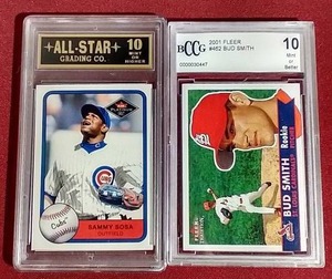 lot 238 image: (2) Slabbed Baseball Cards - Includes Sammy Sosa