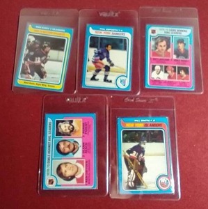 lot 241 image: (5) 1979-80 Topps Hockey Cards - All HOFers