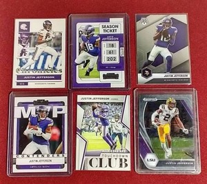 lot 242 image: (6) Justin Jefferson Cards