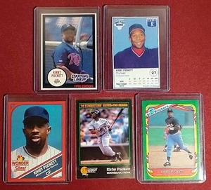 lot 245 image: (5) Oddball Kirby Puckett Cards