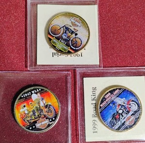 lot 296 image: (3) Harley-Davidson 50c Pieces