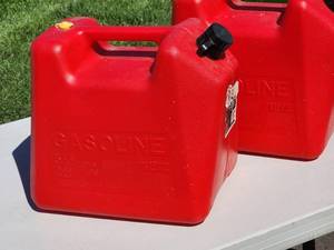 (2) 5 Gallon Red Gasoline Cans