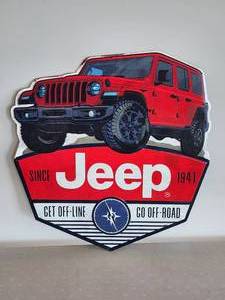 Pressed Tin Jeep Wall Decor