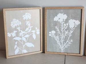 (3) Floral Wall Decorative Prints