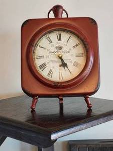 Wooden Side Table with Assorted Home Decor