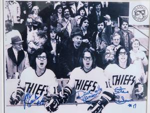 Awesome Autographed Photo by The Hanson Brothers from the 1977 Movie Slap Shot,  No COA