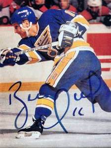 Nicely Framed Autographed Photo by St Louis Blues Hockey HOFer Brett Hull, No COA
