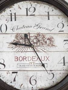 Large Decorative French Wine Themed Battery-Operated Wall Clock