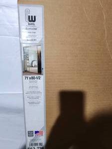 71x80 12 Aztec gold mirrored sliding closet doors