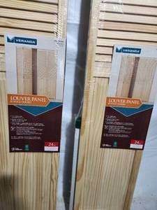 2- 2478 unfinished pine bifold closet doors