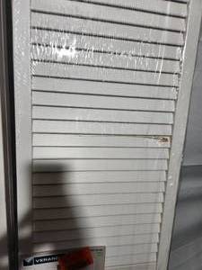 2-3078 white slatted bifold closet doors