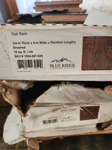 4 boxes blue ridge oak bark hardwood flooring