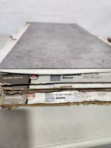 3 boxes industrial stone 12x24 peel and stick Vinyl tile
