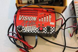 lot 26 image: Lot of Vision Peak Charger, Royal Jumbo Engine Starter, and Hobbico Digital Voltmeter