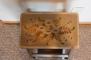 lot 31 image: Folding Painted Wooden Step Stool