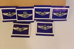 lot 159 image: Lot of Military Pilot Wing Insignia Pins