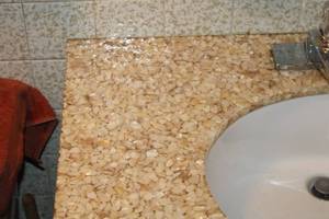 lot 237 image: Bathroom Vanity with Granite Composite Top and Under-Mount Sink