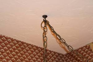 lot 238 image: Vintage Stained Glass Pendant Light