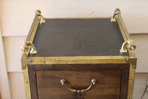lot A-298 image: Vintage Habersham Bar Cabinet with Stained Glass Door