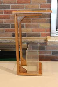 lot 318 image: Wood and Acrylic Magazine Side Table