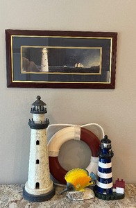 lot 53 image: Lighthouse DecorTropical Fish on Natural Coral