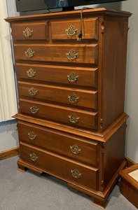 lot 115 image: Tallboy Bedroom Dresser by Klinger Manufacturing