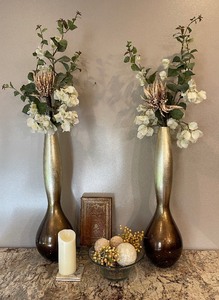 lot 14 image: Two Tall Ceramic Vases and Contemporary Decor