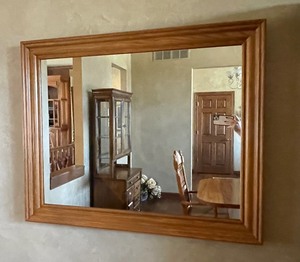 lot 76 image: Large Wood Framed Mirror