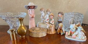 lot 99 image: Hans-Agne Jakobsen Swedish Brass Candle Holder and Alain Tremblay Signed Stoneware