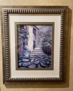 lot 111 image: Sunlit Villa II by Atlayn Stevens Framed Artwork