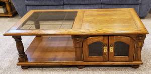 lot 140 image: Set of Four Oak End and Coffee Tables