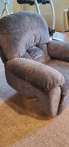 lot 148 image: Blue Overstuffed Recliner