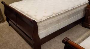 lot 147 image: Full Size Sleigh Style Headboard, Footboard and Frame (2 of 2)