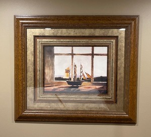 lot 207 image: Sailboat Artwork 44 x 39