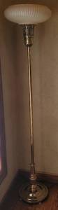 lot 100 image: Brushed Nickel Floor Lamp