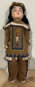 lot 198 image: Vintage 1940s Sleepy Eye Native American Doll Howdy Doody