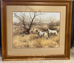 lot 229 image: Pointers and Bobwhites Maynard Reece Lithograph 1980s