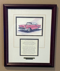lot 127 image: 1957 Chevy Bel Aire Coupe Framed Print