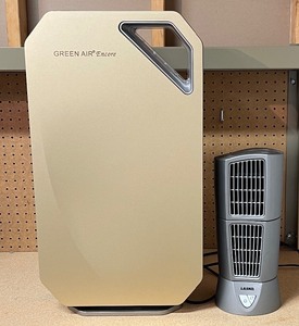 lot 203 image: Green Air Encore Air Purifier and Lasko Fan