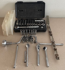 lot 42 image: Fifty-Five Piece LOT 14 and 38 Drive Sockets - Craftsman 14 Set