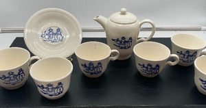 lot 11 image: Childs Dutch Boy and Girl Pattern China Lot Tea Set Incomplete