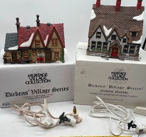 lot 13 image: Retired Dept. 56 Heritage Village Collection Dickens Village Series Lot of 2 with Boxes