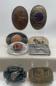 lot 88 image: Lot of 8 Vintage Belt Buckles