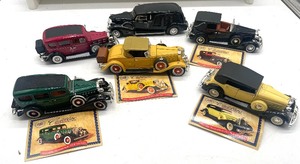 lot 114 image: Lot of 6 Model Cars 1940s Style Cadillacs