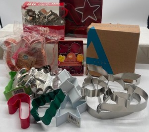 lot 126 image: Large Lot of Metal Cookie Cutters, Pancake Molds NIB