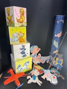 lot 127 image: Vintage Baby Room Decor Toys