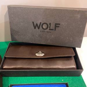 WOLF Leather Jewelry Clutch, Watch and Pen & Pencil Set