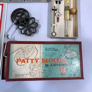 Retro Kitchen and Outdoor Thermometers, GRISWOLD Cast Iron Patty Molds